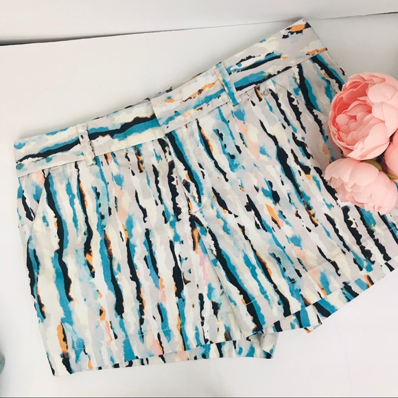 Calvin Klein Pants - Calvin Klein teal watercolor print cotton shorts